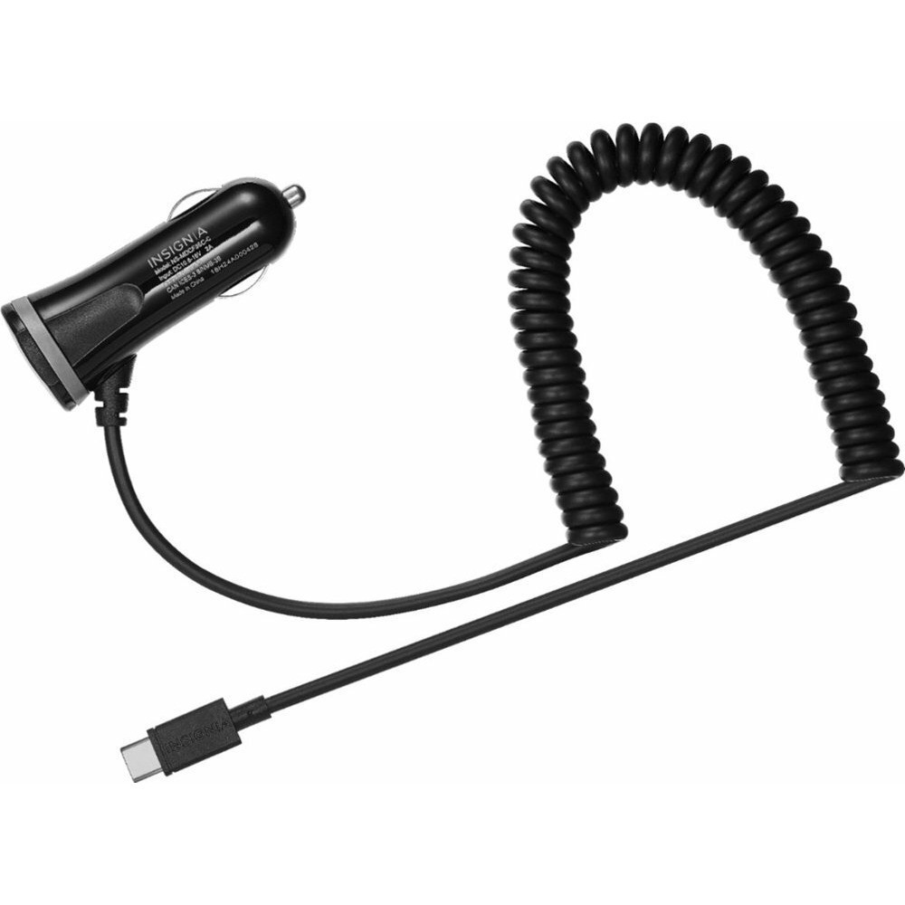 NEW Insignia Car Vehicle USB C 6ft FAST Charger 15W Black - Model:NS-MDCF36C